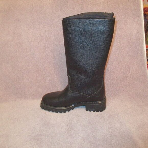 L.L. Bean Women’s Tall Leather Waterproof Boots Size 8 Wool Lined Insulated Lug - Picture 5 of 12